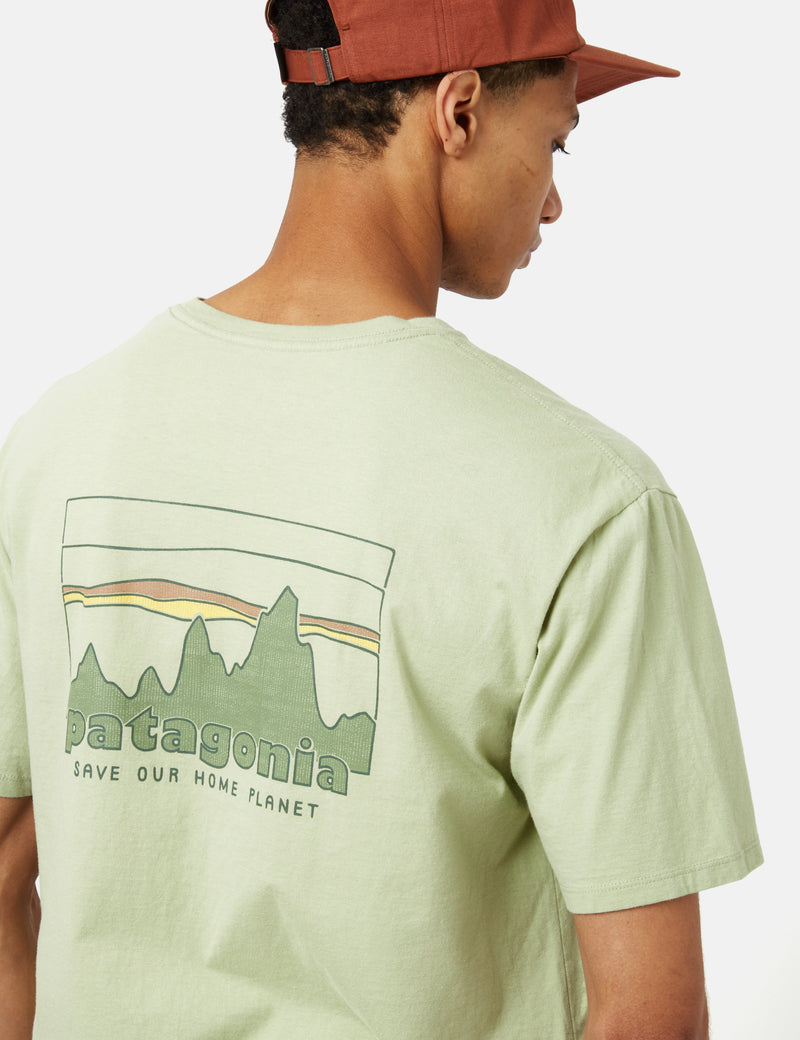 Patagonia '73 Skyline Organic T-Shirt - Salvia Green