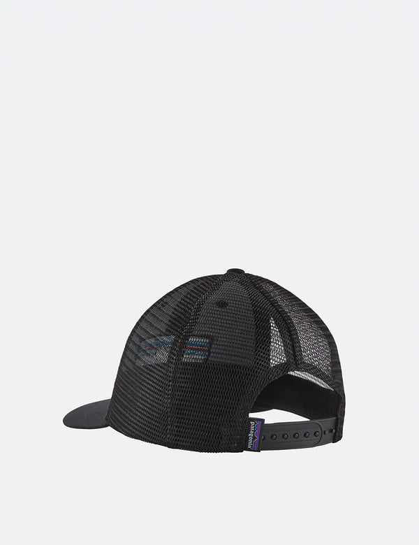 Patagonia P-6 Logo LoPro Trucker Hat - Black