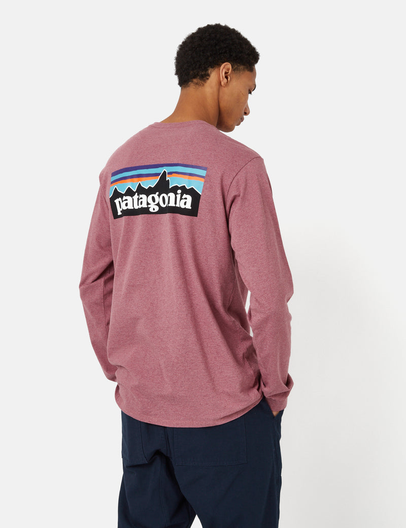 Patagonia P-6 Long Sleeve T-Shirt - Evening Mauve Purple