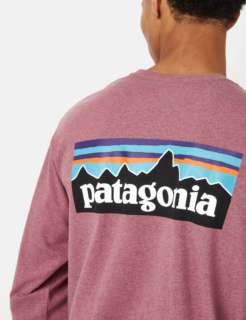 Patagonia P-6 Long Sleeve T-Shirt - Evening Mauve Purple