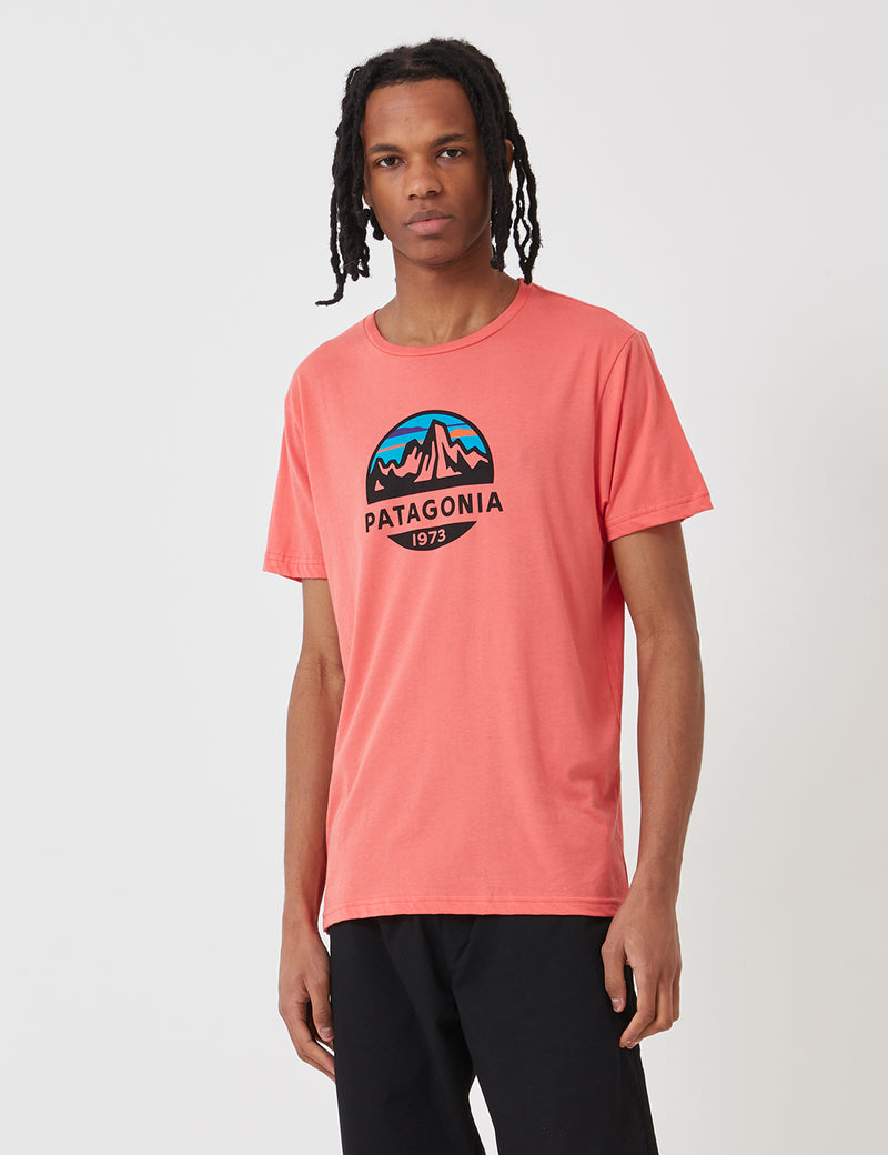 Patagonia Fitz Roy Scope Organic T-­Shirt - Spiced Coral Red