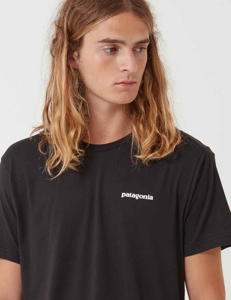 Patagonia P-6 Logo Organic T-Shirt - Black