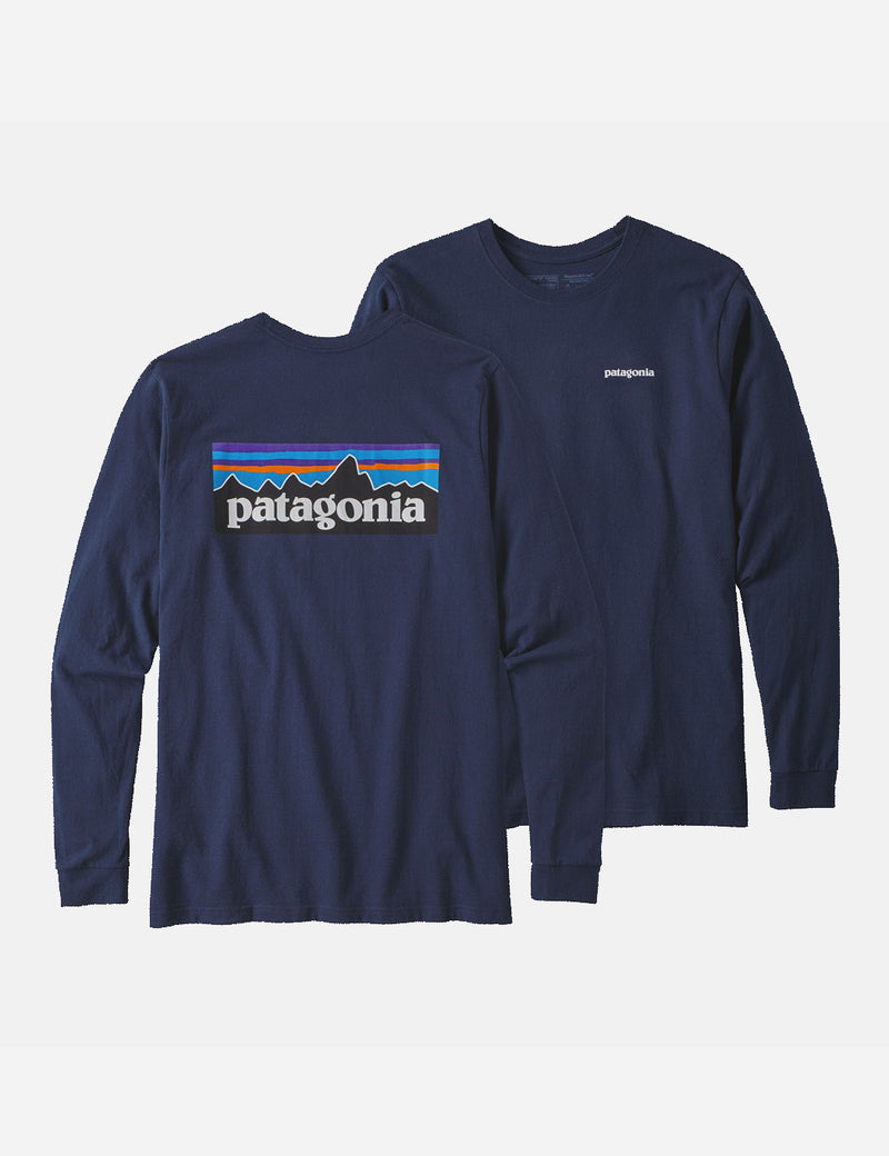 Patagonia P-6 Logo Responsibili-Tee Long Sleeved T-Shirt - Classic Navy