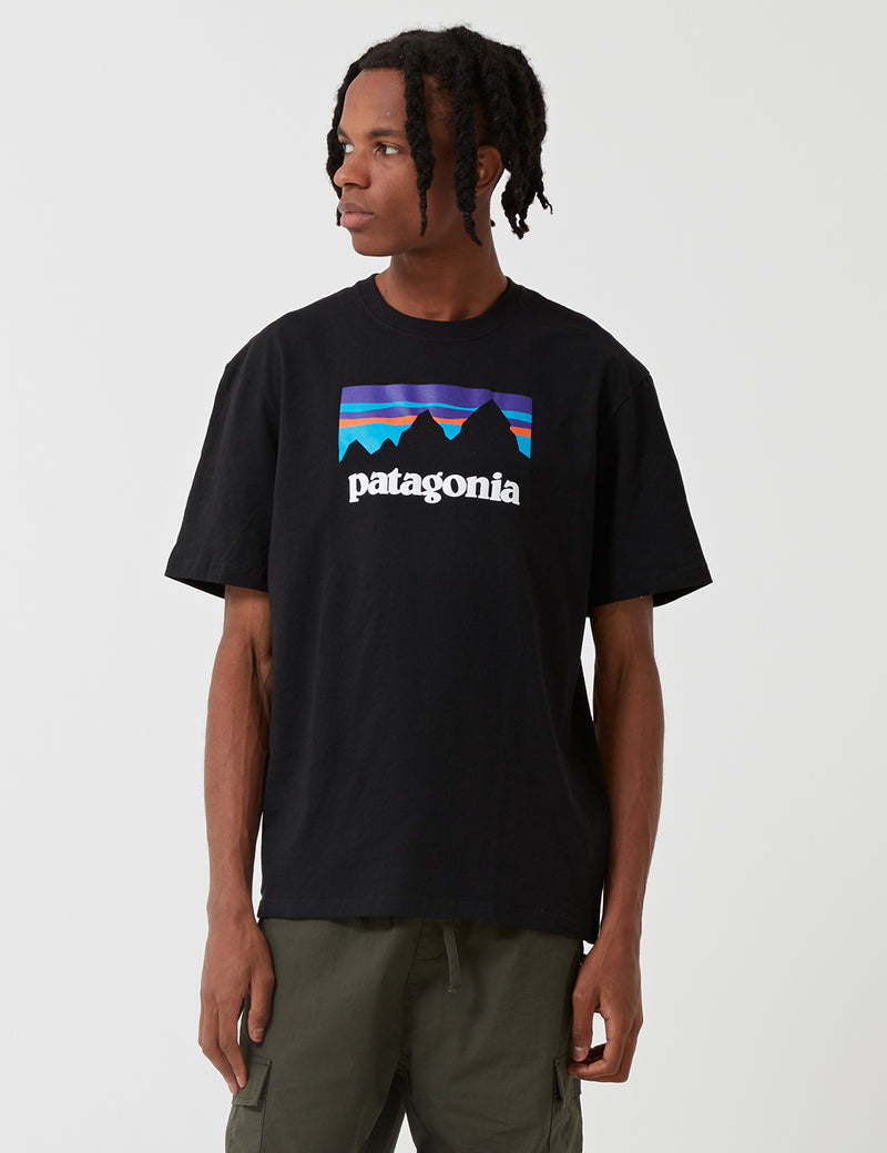 Patagonia Shop Sticker Responsibili-Tee T-Shirt - Black