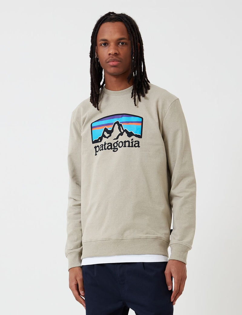 Patagonia Fitz Roy Horizons Uprisal Sweatshirt - Pumice