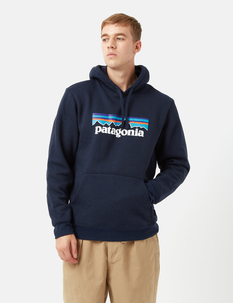 Patagonia P-6 Logo Uprisal Hooded Sweatshirt - New Navy
