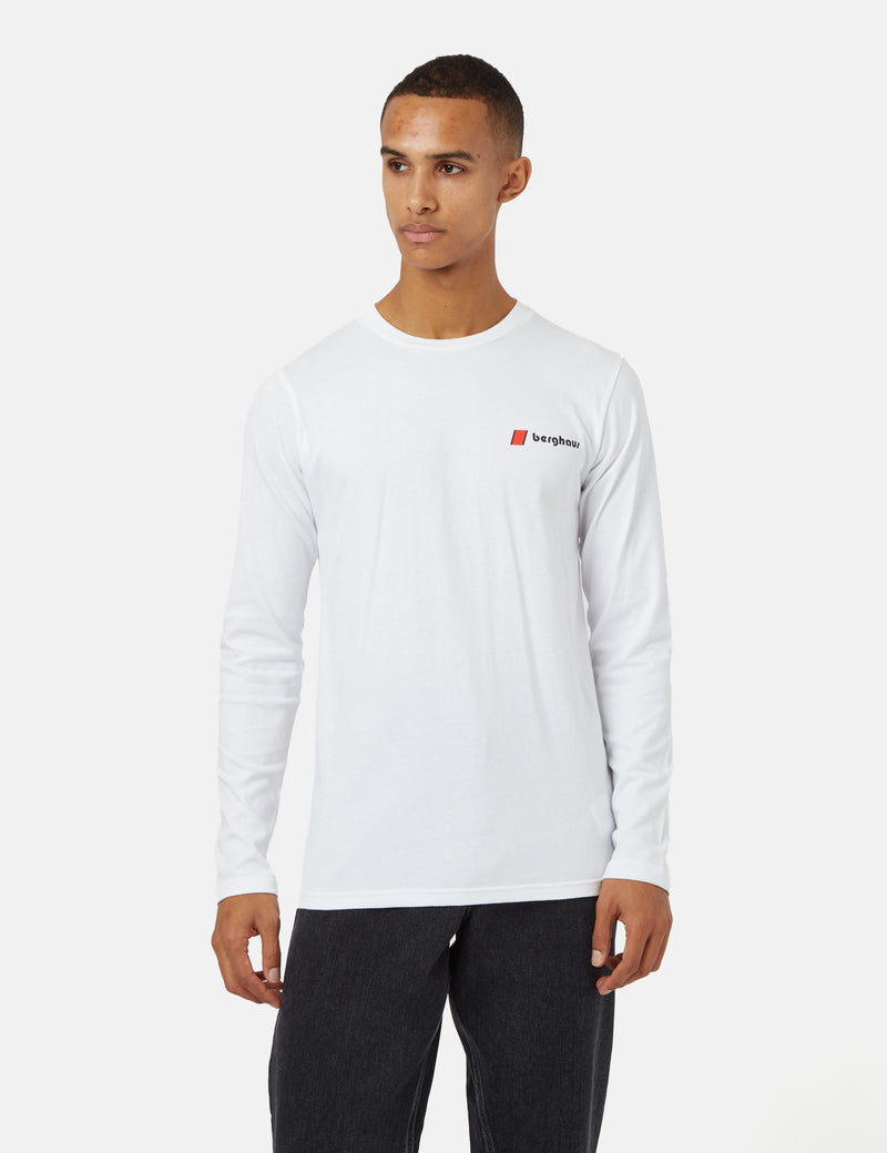 Berghaus Dean Street Heritage Front & Back Logo Long Sleeve T-Shirt - Pure White
