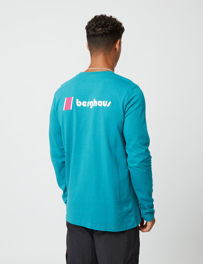 Berghaus Dean Street Heritage Front & Back Logo Long Sleeve T-Shirt - Deep Lake