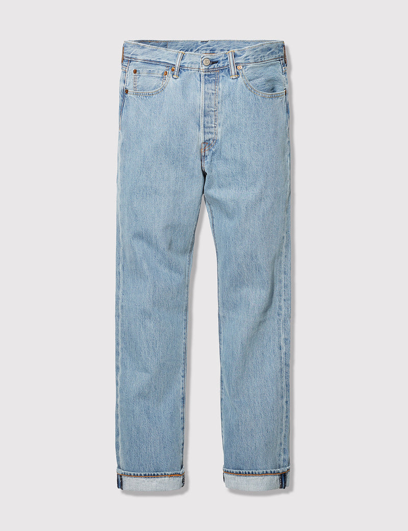 Levis 501 Original Fit Jeans (Relaxed Straight) - Light Broken-In