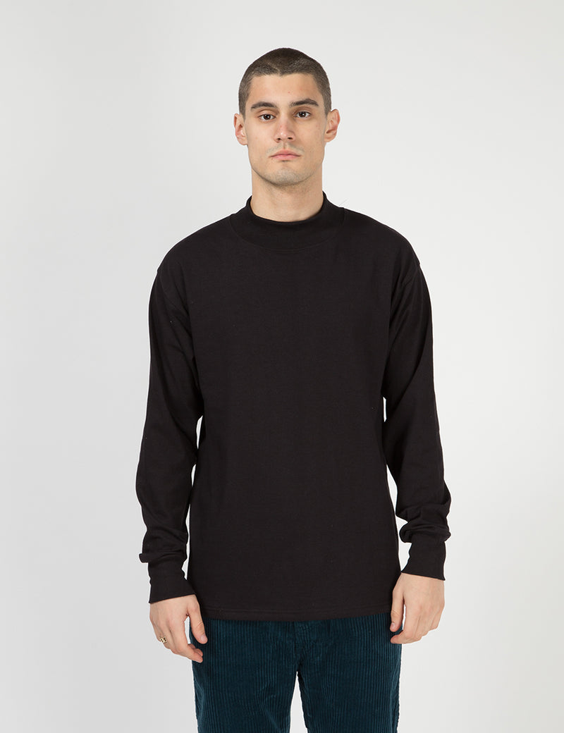 Lifewear USA Made 5409 Mock Neck T-Shirt (5.5oz) - Black