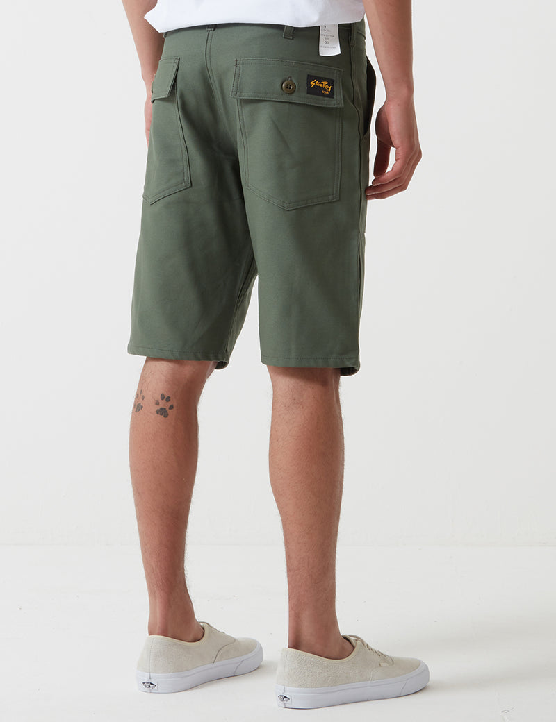 Stan Ray Fatigue Shorts (Cotton Sateen) - Olive Green