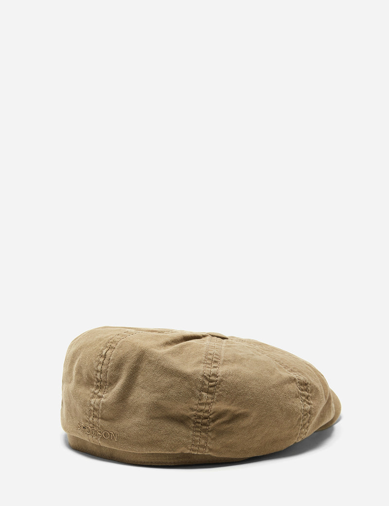 Stetson Hatteras Delave Organic Cotton Newsboy Cap - Olive Green