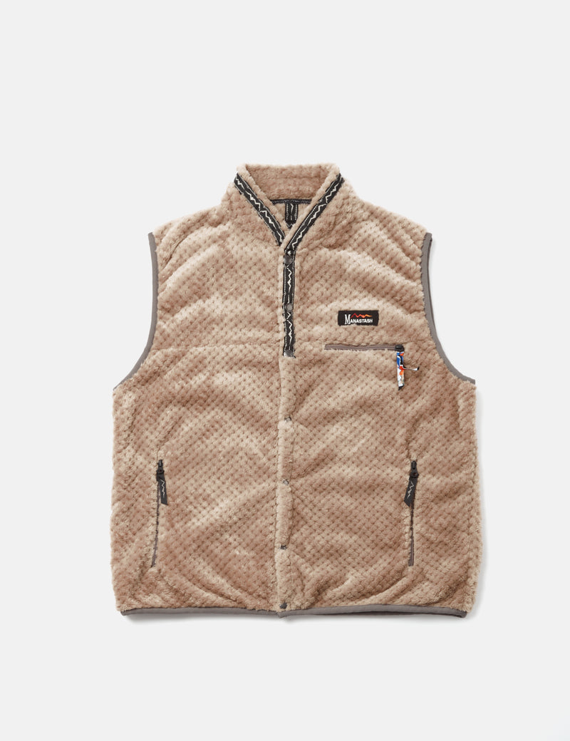 Fleece best sale vest beige