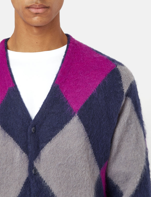 Manastash Aberdeen Kurtigan Argyle Cardigan - Navy