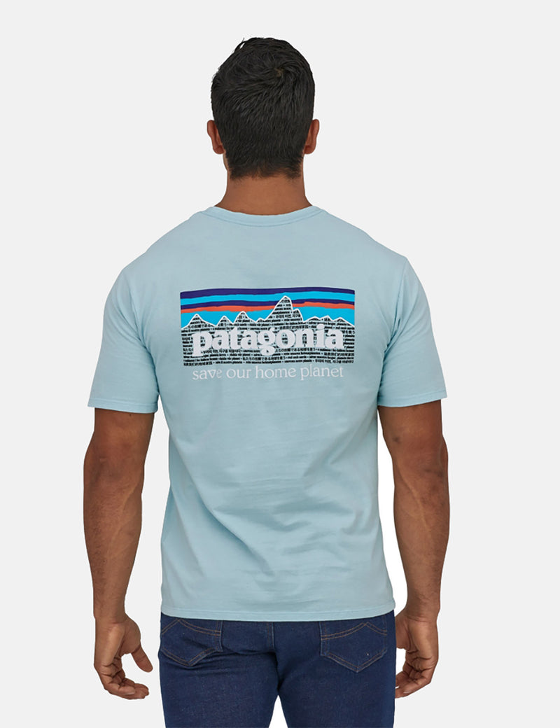 Patagonia P-6 Mission Organic T-Shirt - Fin Blue