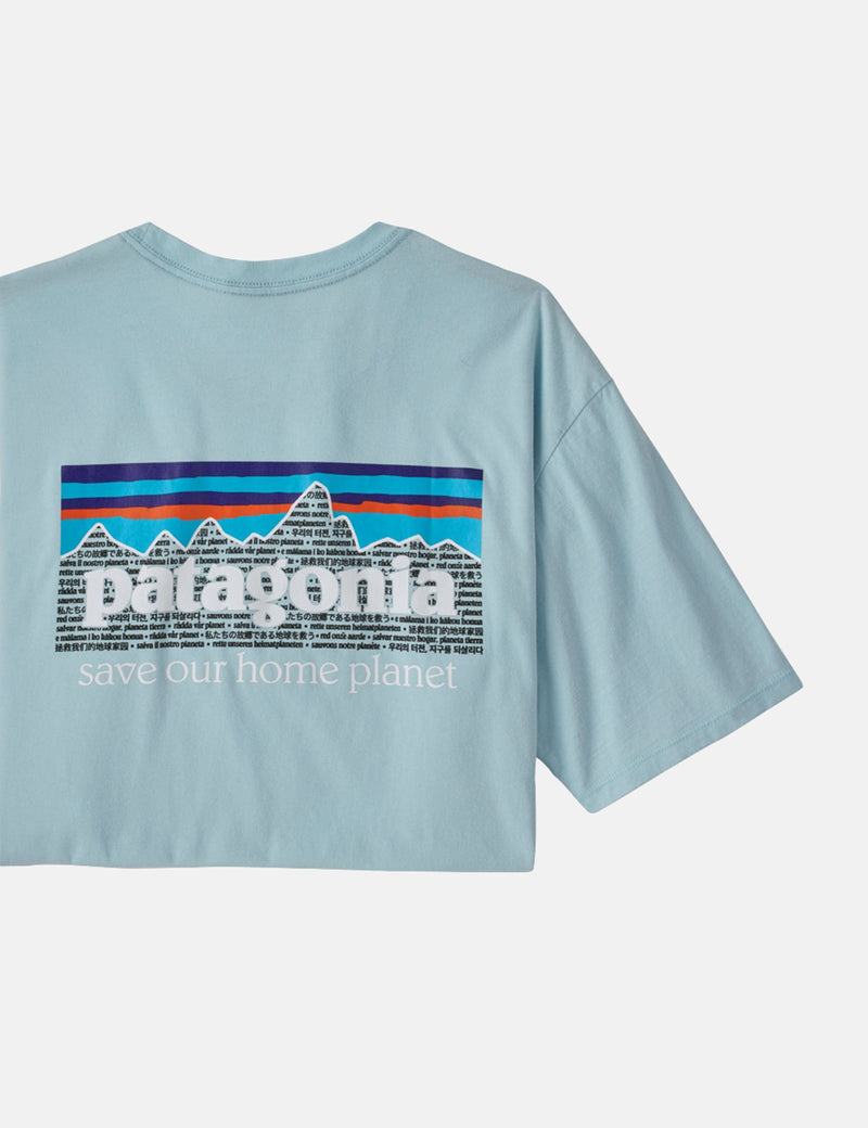 Patagonia P-6 Mission Organic T-Shirt - Fin Blue