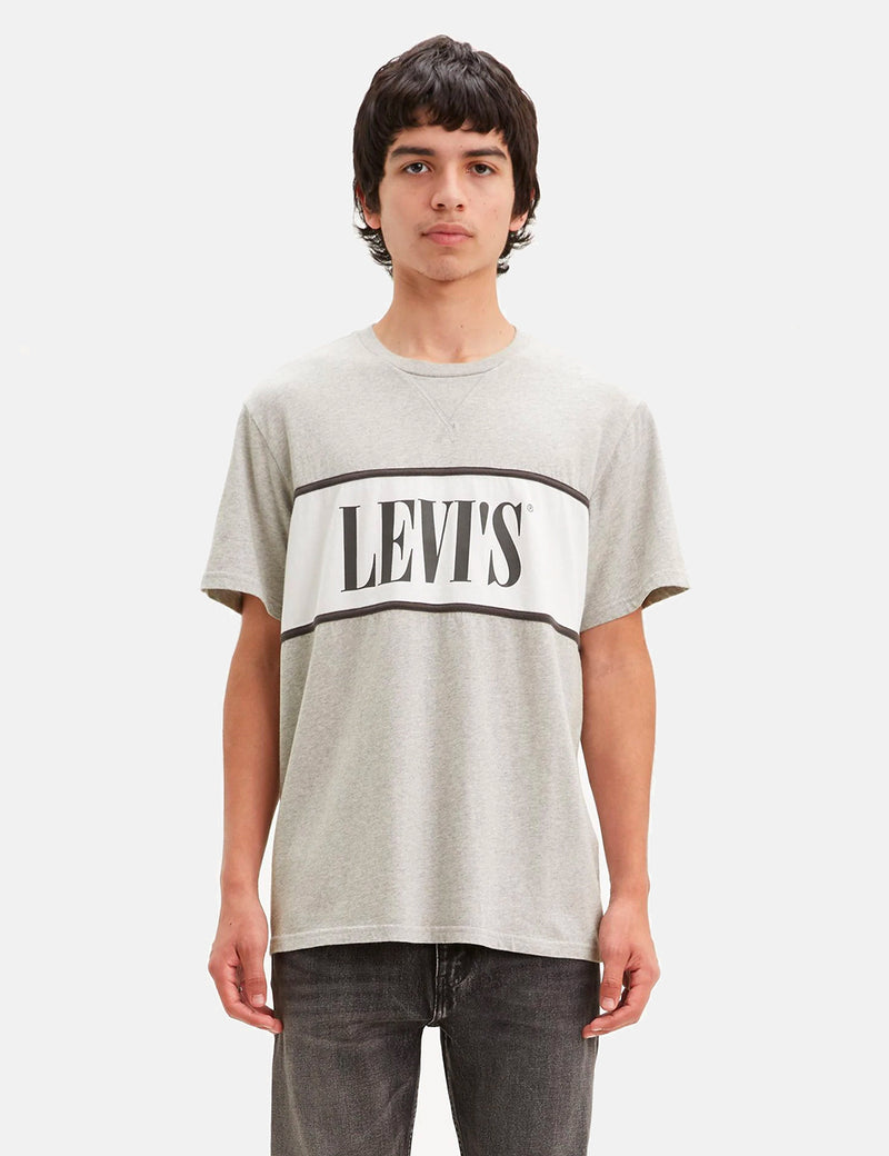 Levis Authentic Colour Block T-Shirt - Heather Grey
