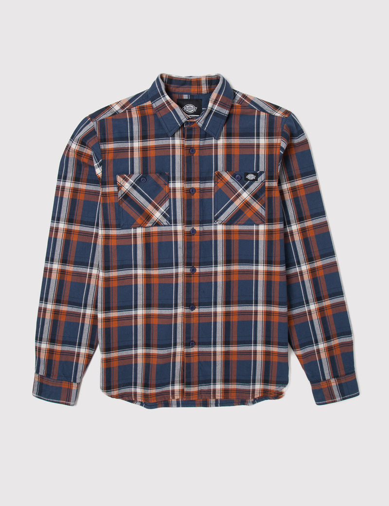 Dickies Atwood Check Shirt - Air Force Blue