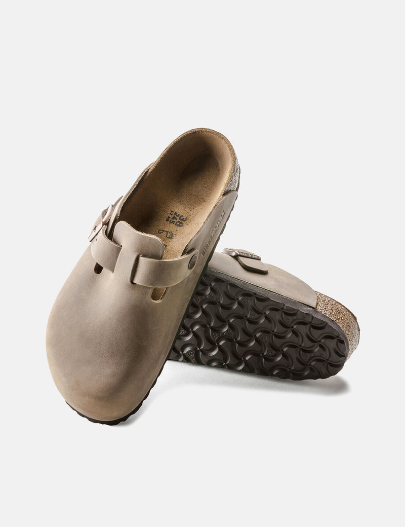 Birkenstock Boston Oiled Leather (Regular) - Tobacco Brown