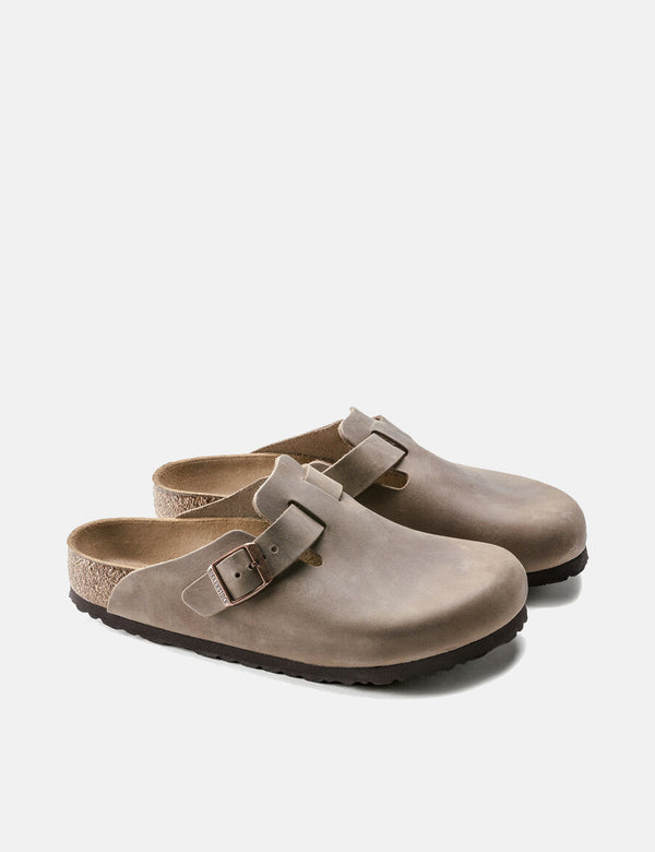 Birkenstock Boston Oiled Leather (Regular) - Tobacco Brown