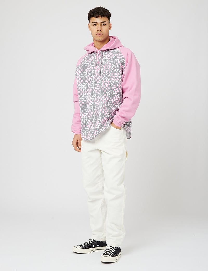 Levis Skate Popover Hooded Sweatshirt - Grey/Pink