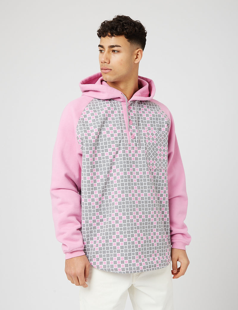 Levis Skate Popover Hooded Sweatshirt - Grey/Pink