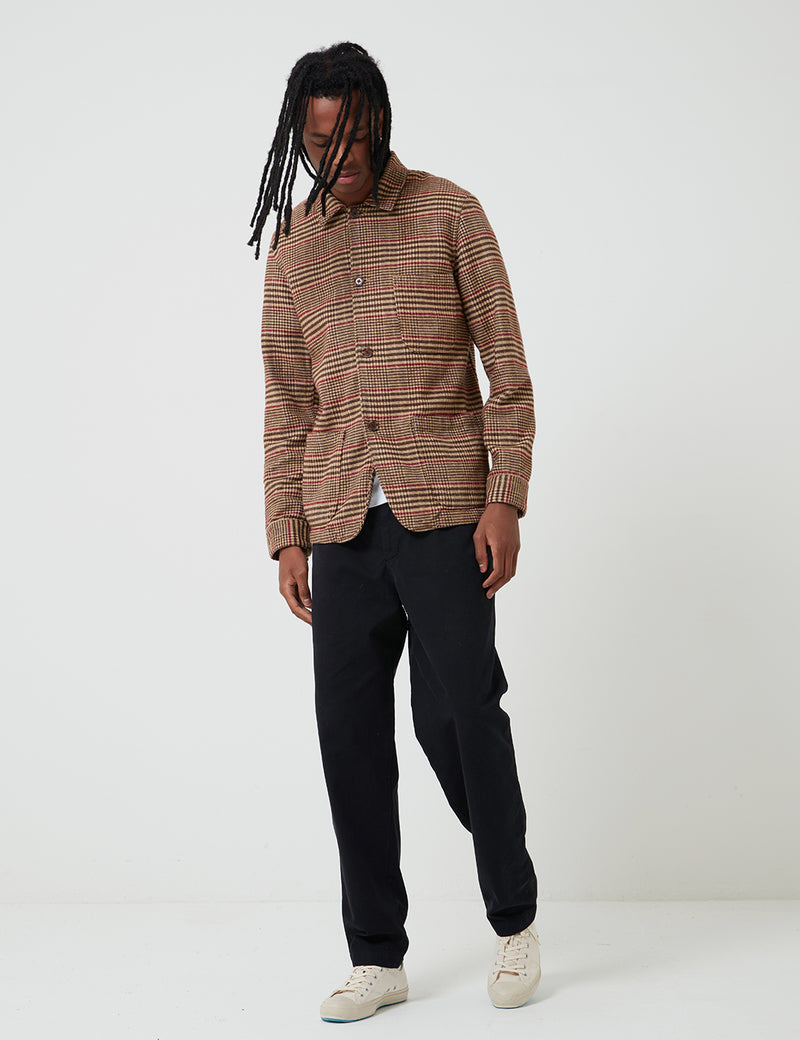 Portuguese Flannel Labura Jacket (Check) - Brown