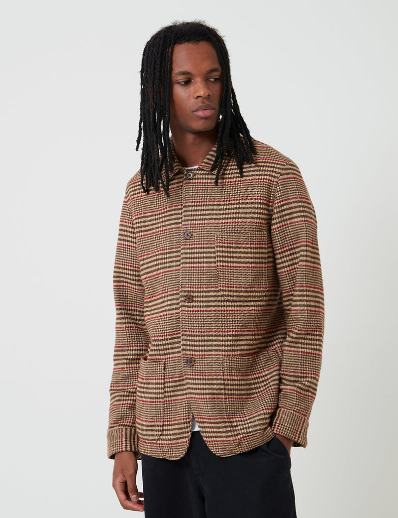 Portuguese Flannel Labura Jacket (Check) - Brown
