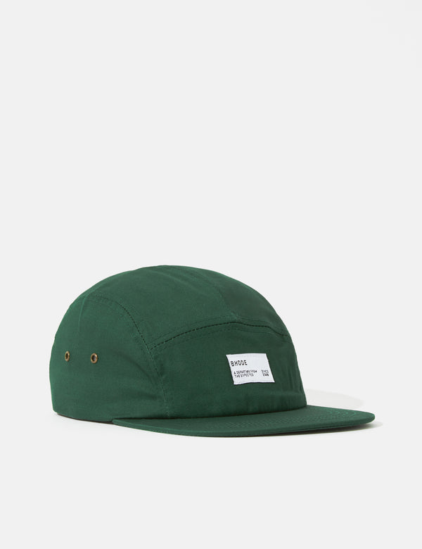 Bhode 5-Panel Cap (Cotton Twill) - Forest Green