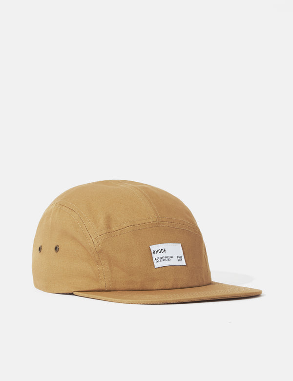 Bhode 5-Panel Cap (Cotton Twill) - Khaki