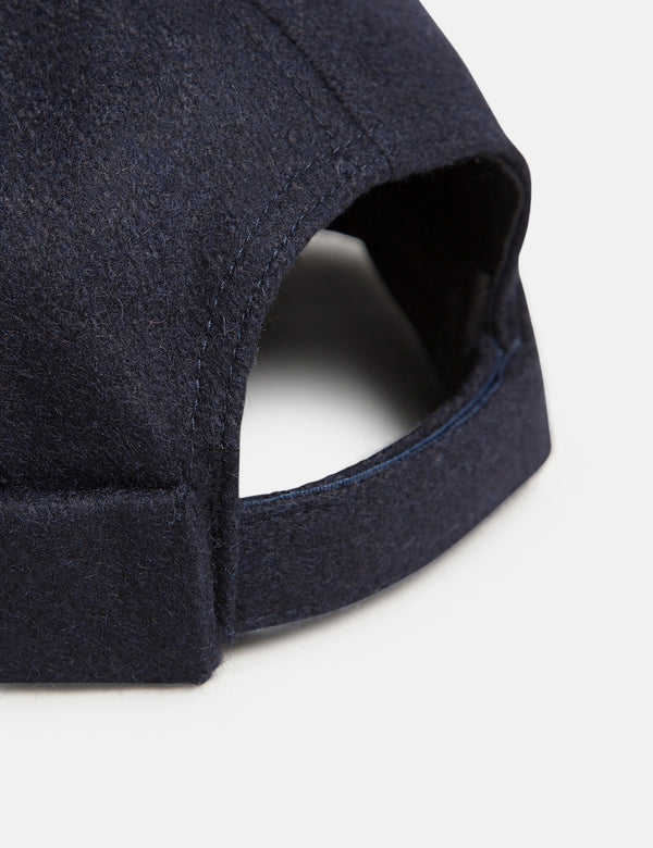 Bhode Dock Worker Hat (Wool) - Midnight Navy