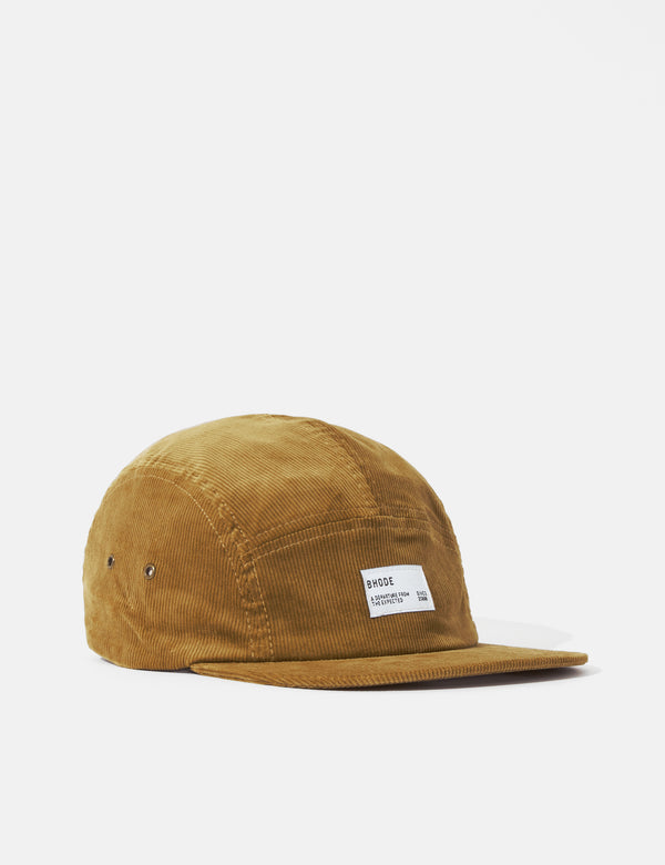 Bhode 5-Panel Cap (Cord) - Camel