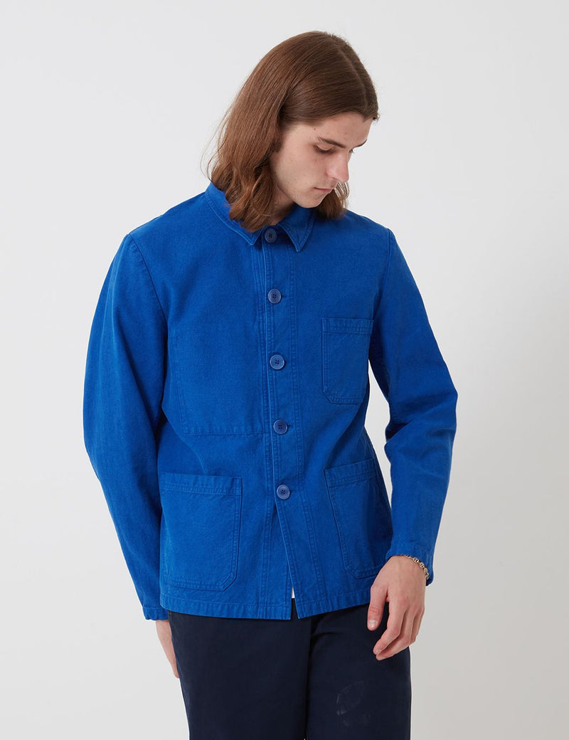 Bhode Chore Workwear Jacket - Buggati Blue (Overdyed)