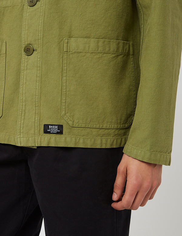 Bhode Chore Jacket (Cotton Twill) - Loden Green