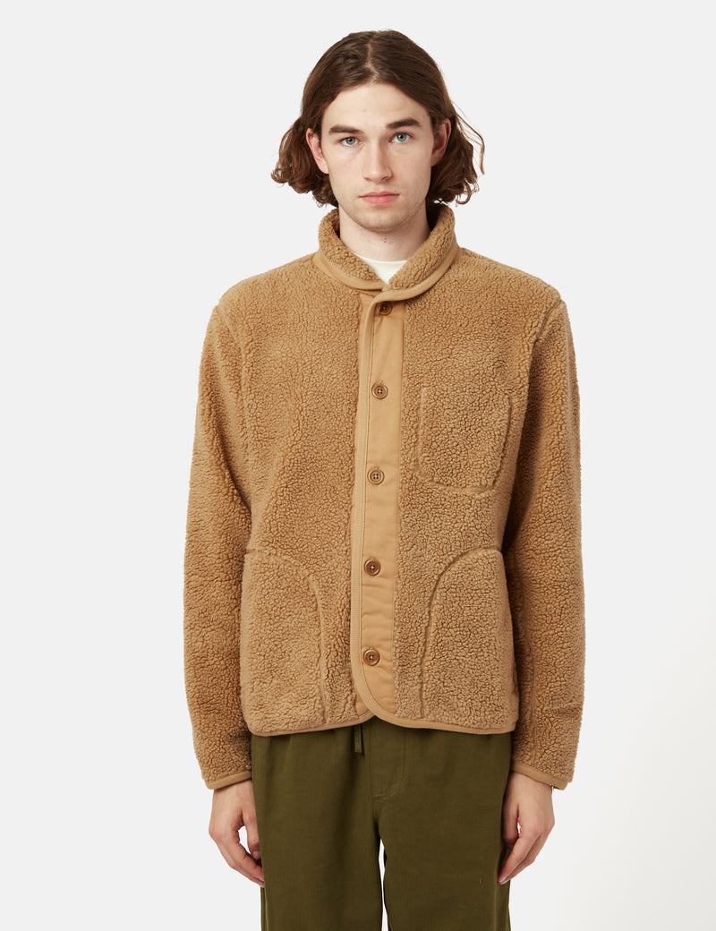 Bhode Shawl Collar Fleece - Camel