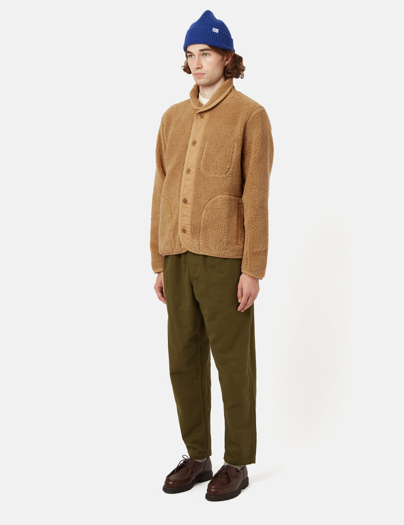 Bhode Shawl Collar Fleece - Camel