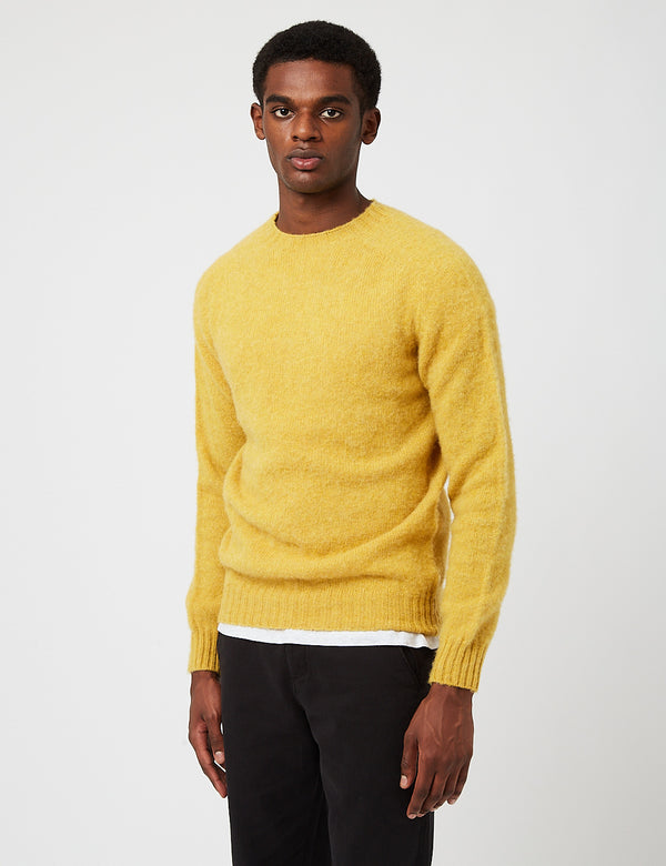 Bhode Supersoft Lambswool Jumper (Made in Scotland) - Nugget Yellow