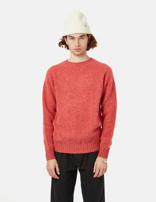 Bhode Supersoft Lambswool Jumper (Made in Scotland) - Salmon