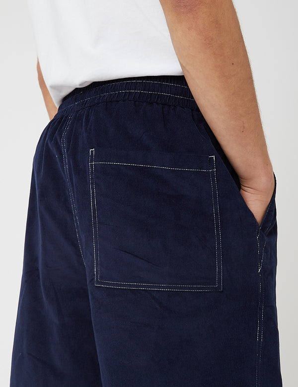 Bhode x Brisbane Moss Cord Shorts (Needle Cord) - Navy Blue