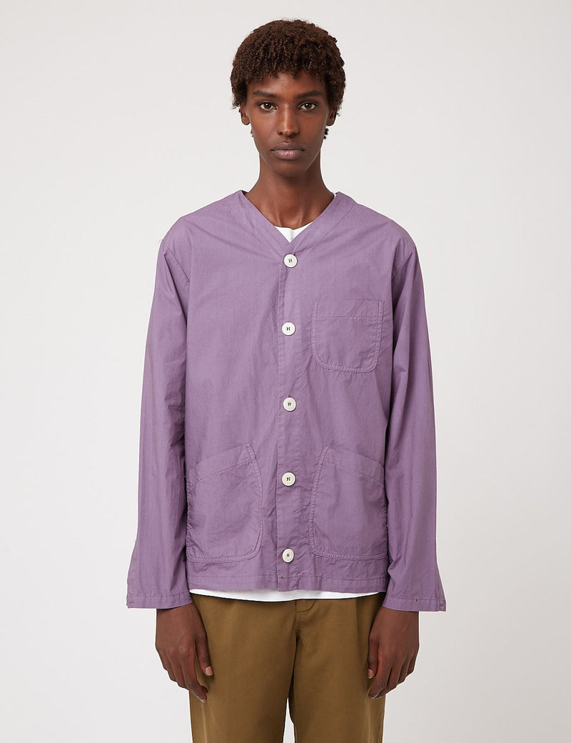 Bhode Railroad Shirt (Italian Poplin) - Space Purple