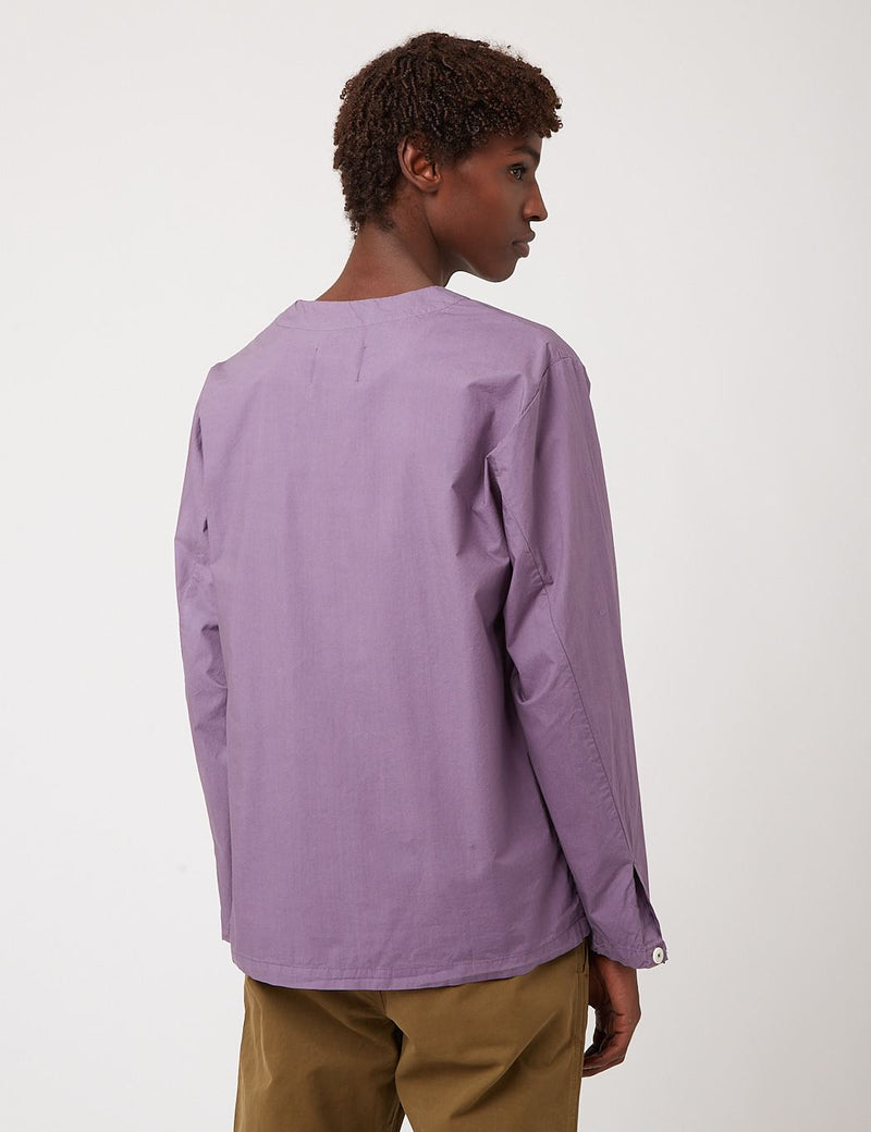 Bhode Railroad Shirt (Italian Poplin) - Space Purple