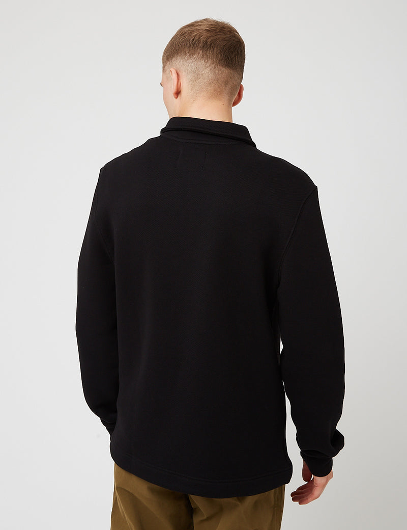 Bhode Everyday Half-Zip Collar Sweatshirt (Loopback) - Pirate Black