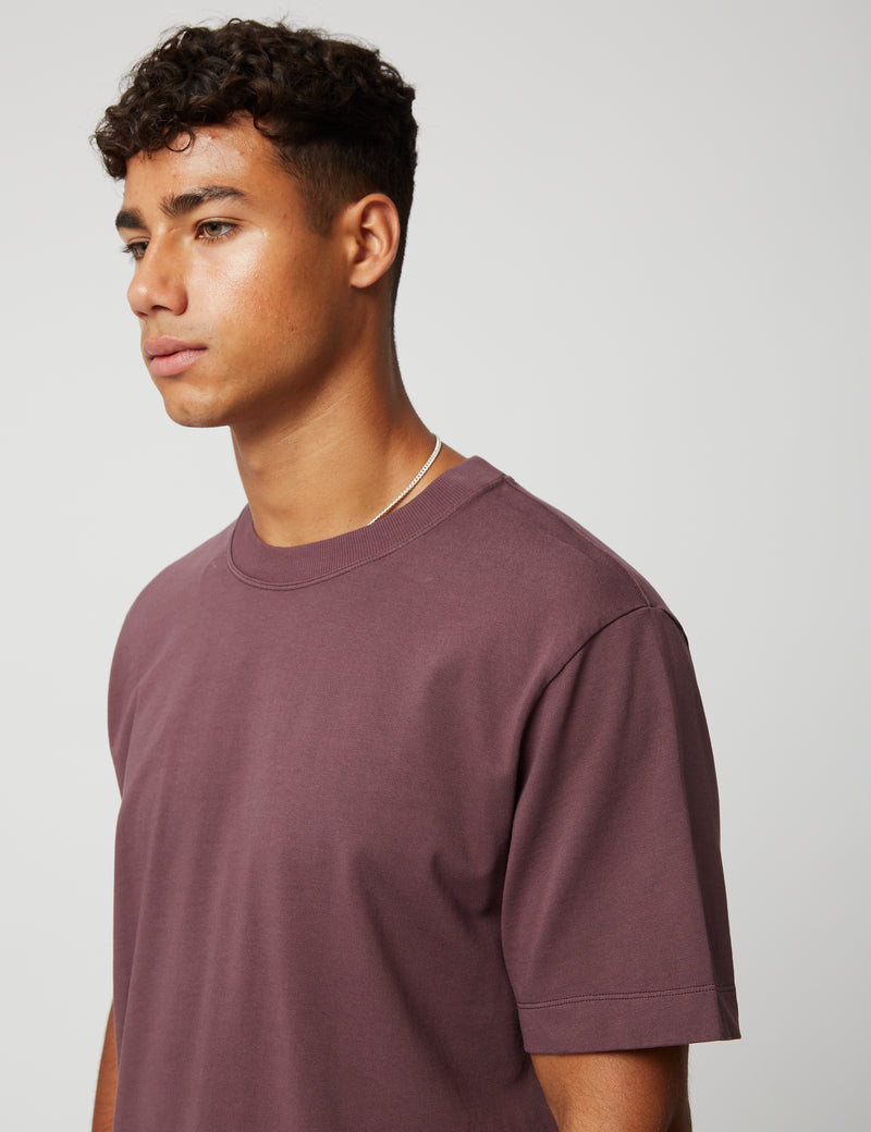 Bhode Everyday Heavyweight T-Shirt (Organic) - Aubergine