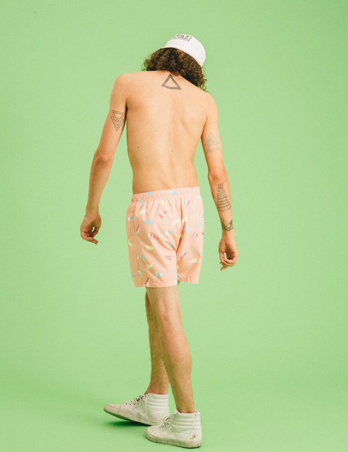 Boardies Flag Swim Shorts (Mid-Length) - Pink