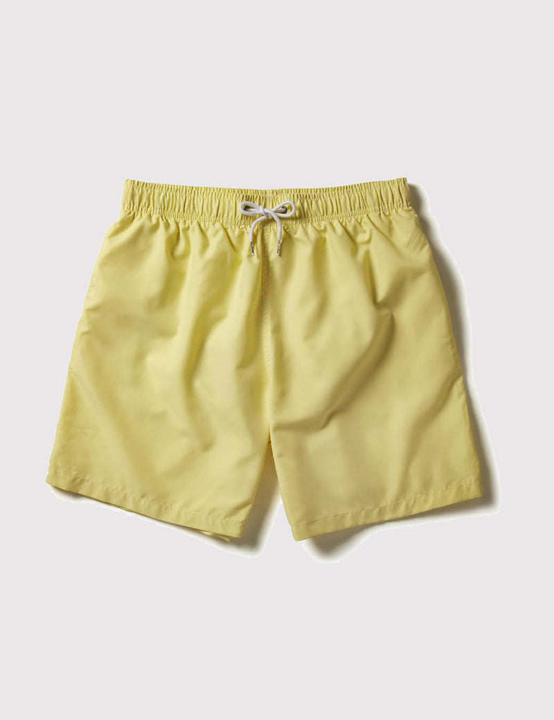 Boardies Drawstring Swim Shorts (Mid-Length) - Yellow