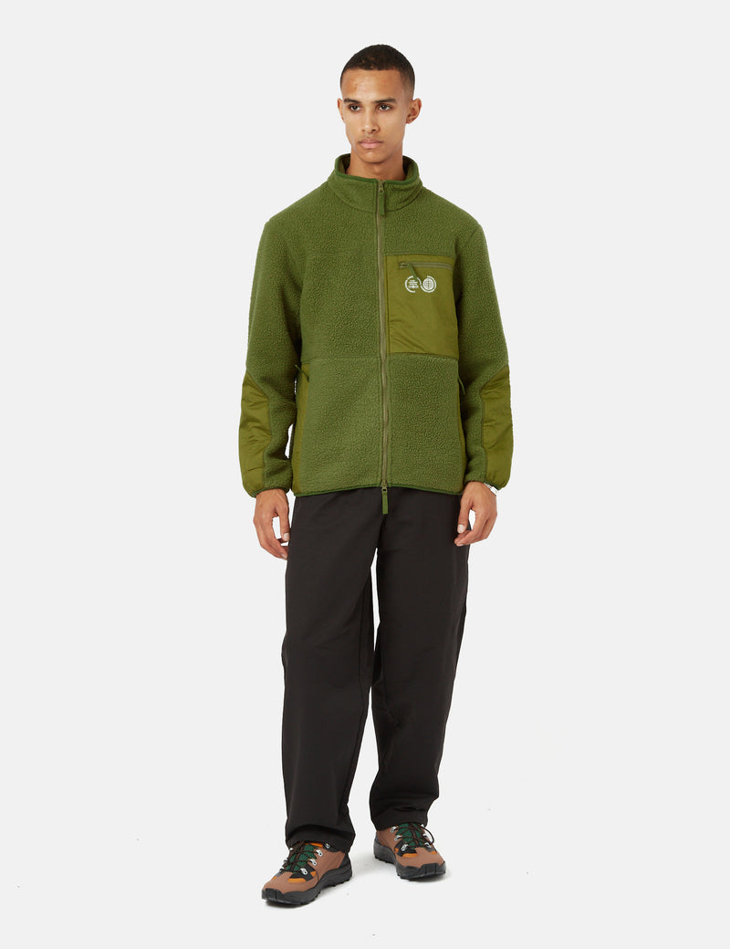 Carrier Goods Borg Zip Through Fleece - Cardamon Green