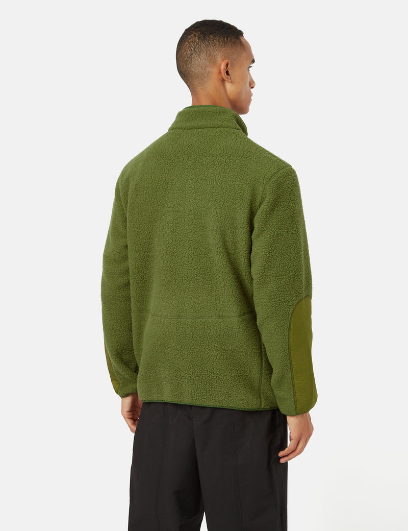 Carrier Goods Borg Zip Through Fleece - Cardamon Green