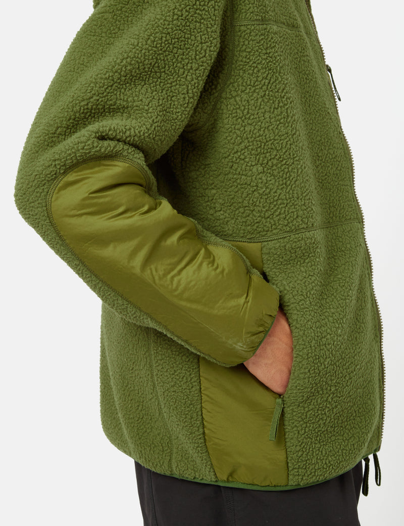 Carrier Goods Borg Zip Through Fleece - Cardamon Green