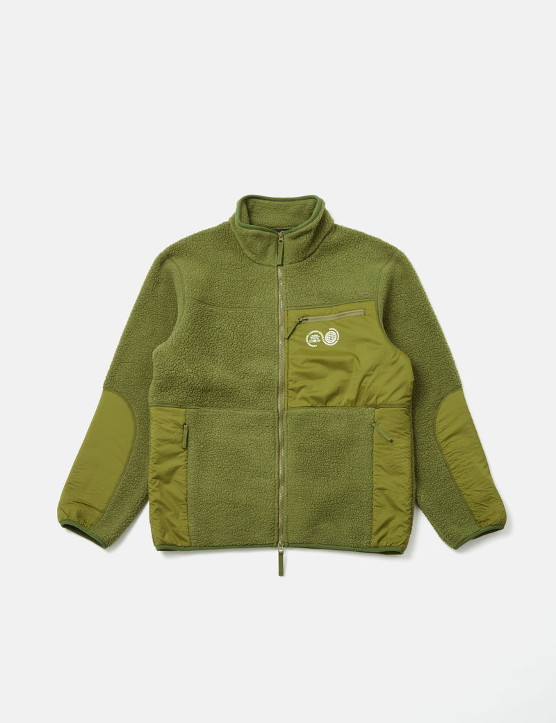 Carrier Goods Borg Zip Through Fleece - Cardamon Green