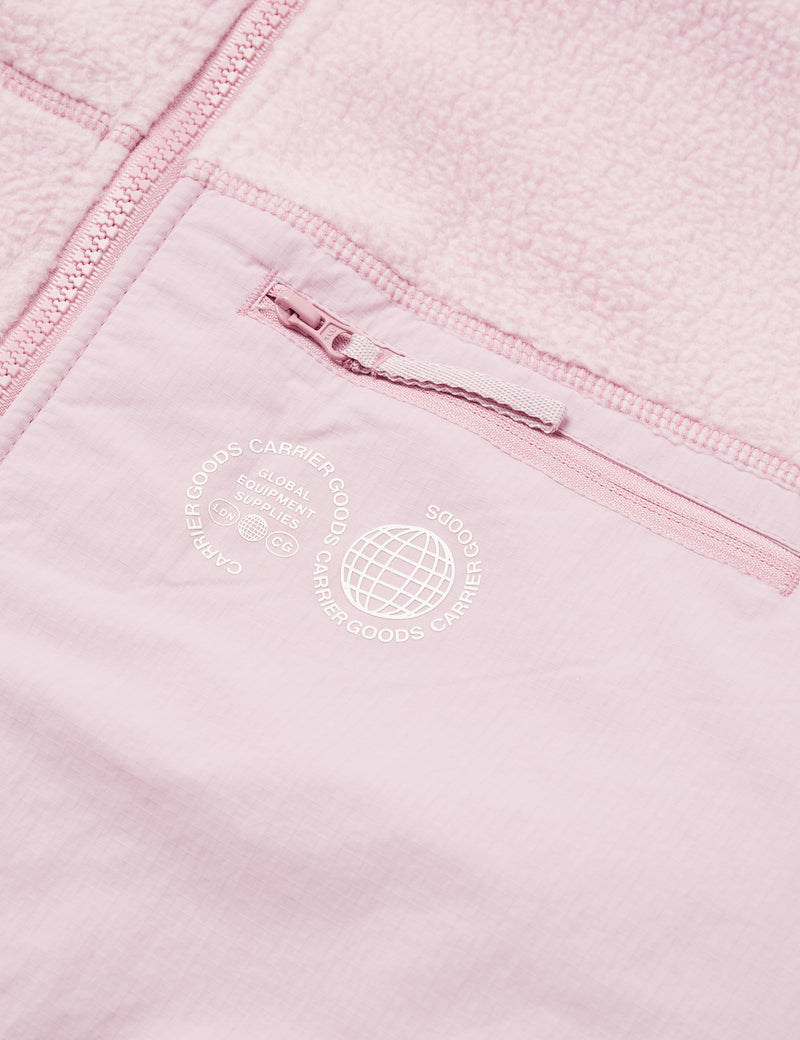 Carrier Goods Borg Zip Through Fleece Jacket - Rose